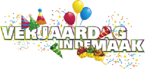 Verjaardag in de Maak logo